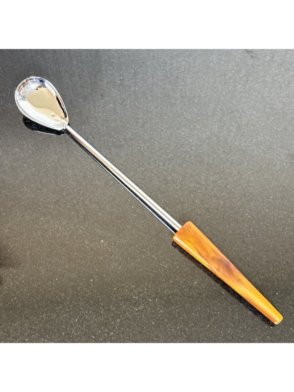 Vtg Butterscotch Bakelite Cocktail Spoon Stirrer Long Handle MCM Iced Tea Muddle
